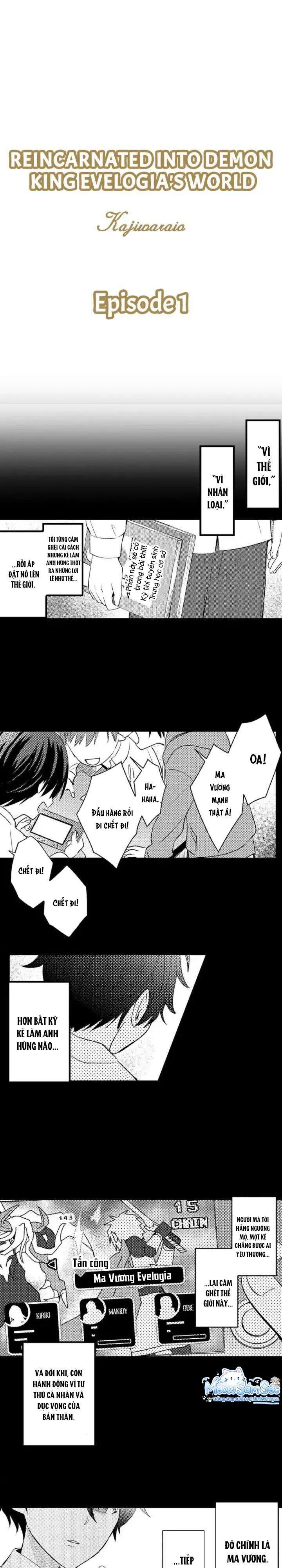 Đọc truyện Chuyển Sinh Vào Thế Giới Của Ma Vương Evelogia - Chapter 1